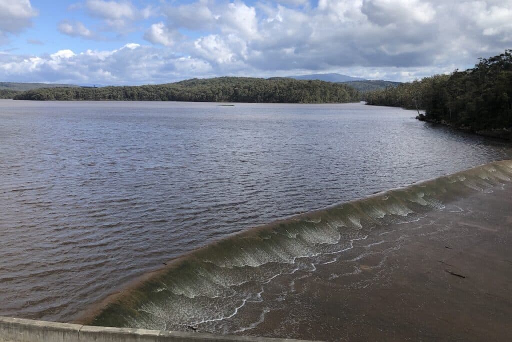 Gippsland Water largest water source Moondarra Reservoir is currently at 100 per cent capacity after recently spilling.