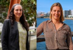 Hunter Water engineers Kara Agllias and Steph Hayes for International Women in Engineering Day.