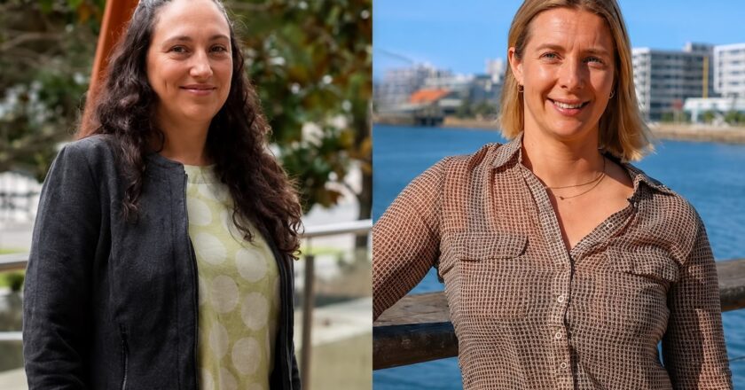 Hunter Water engineers Kara Agllias and Steph Hayes for International Women in Engineering Day.